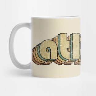 Atliens // Vintage Rainbow Typography Style // 70s Mug